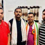 छत्तीसगढ़ शासन के पूर्व मंत्री कवासी लखमा के पुत्र हरीश लखमा से अधिवक्ता फिरीतलाल खटकर ने की भेंट।